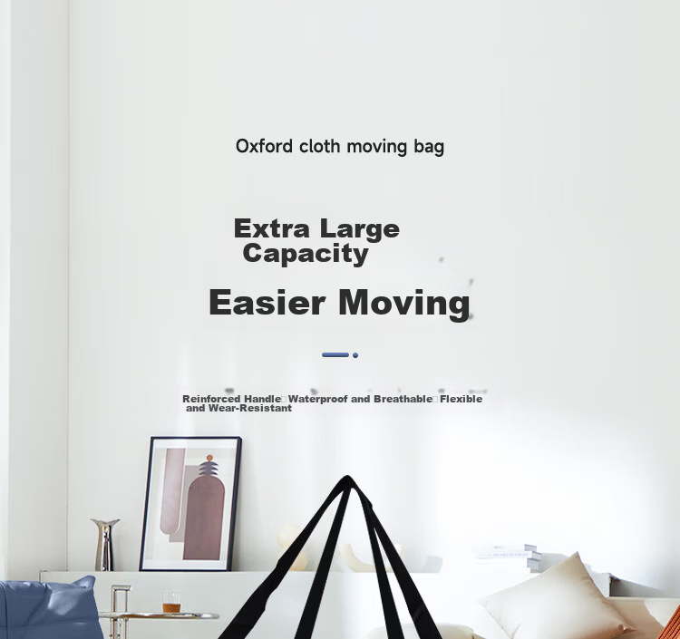 BIAZE Moving Bags Packing Organizer Woven Bags Clothes Quilt Moving Packing Bags Extra Large 3-Pack Oxford Cloth 1