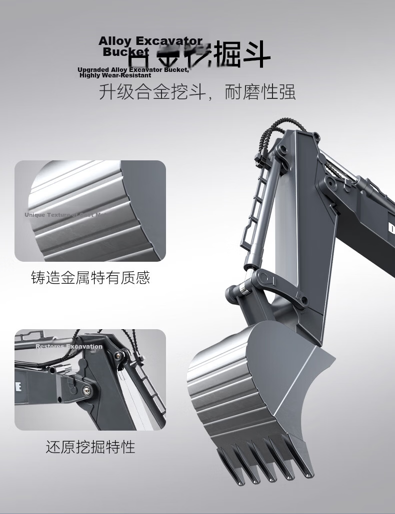Double Eagle Volvo Licensed Remote Control Excavator 1:20 RC Toy Engineering Vehicle Remote Control Car Children's Day Gift 3