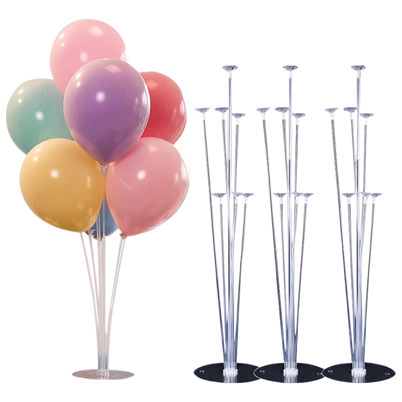 Yanyi Birthday Decoration Scene Atmosphere Setup, 4 Sets of Balloons, Stand, Table Floating Bracket Base, 520 Balloon Pole Holder Rack
