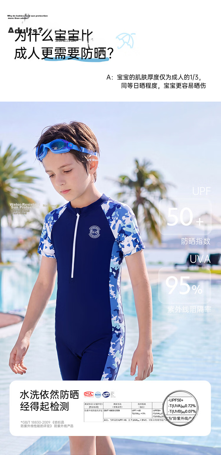 Disney Kids Boys One-Piece Square-Leg Professional Training Racing Swimsuit D36640S2G Blue Spiderman Size 120 7