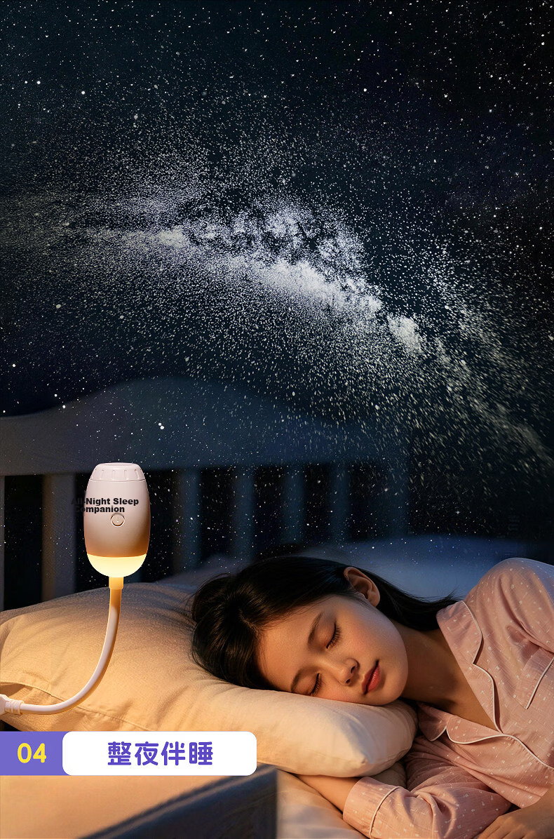 Wanhuo Starry Sky Night Light Bedroom Sleep Lamp Bedside Atmosphere Star Projection Lamp New Model 15