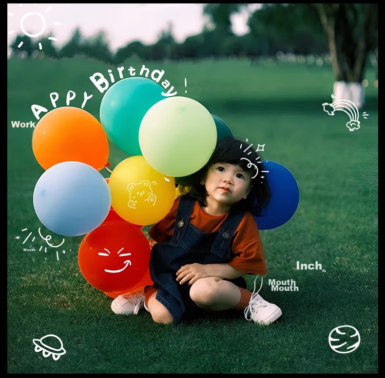 Yuanhui Children's Day Party Handheld Balloon Mall Event Decoration Photo Props for Boys And Girls, Baby Decorations Scene 4