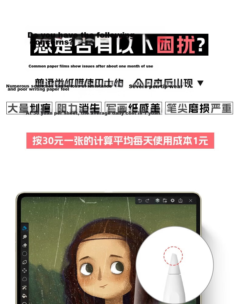 PROTESCREEN Anti-Glare Matte Screen Protector Film for Huawei MatePad Air 12-inch Tablet, Anti-Reflection, Shadow-Free, Ultra-Clear Handwriting Paper Film 3
