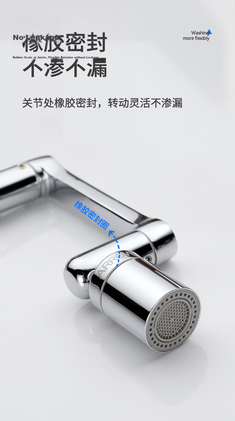 ARROW HT Faucet Extender 1440° Rotatable Mechanical Arm Universal Faucet Splash-Proof Aerator 11