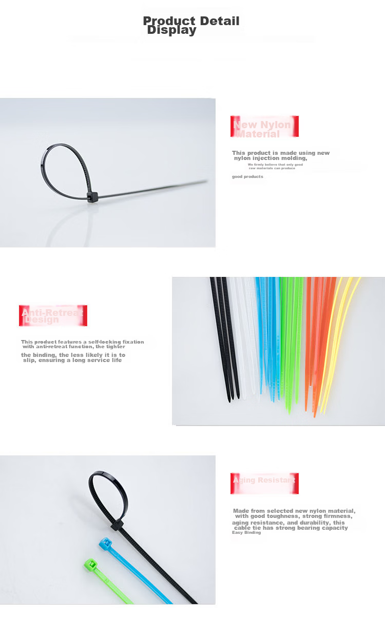 Haisidike [Jingcang Delivery] Colored Cable Ties Self-Locking Nylon Cable Ties Wire Bundling Straps 3*150mm (100 pcs) Blue HKL-346 4