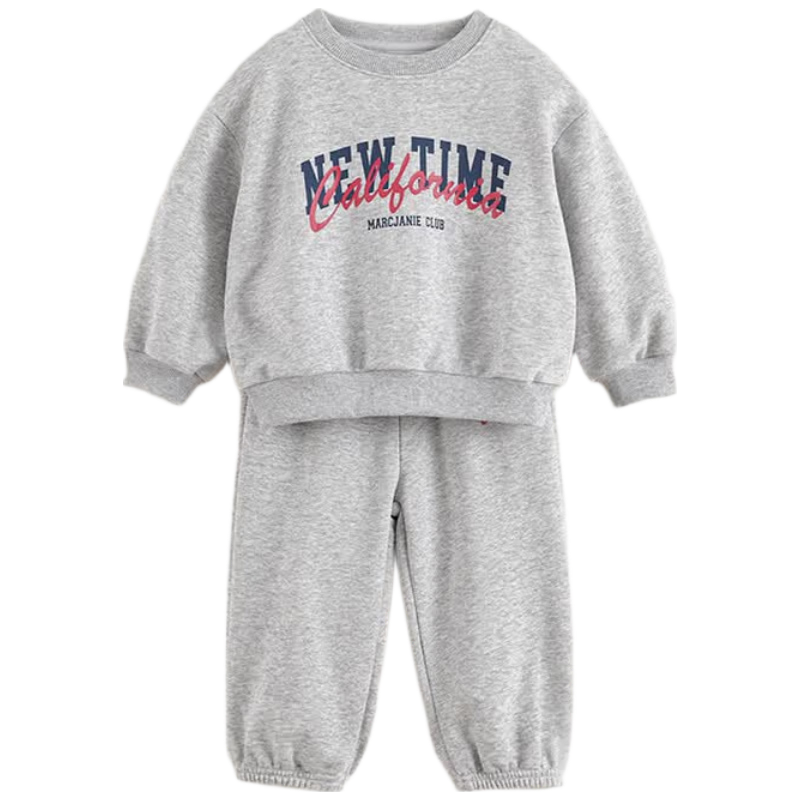 MARC&JANIE Boys' American Casual Sports Set, Baby Sweatshirt Set, Spring 2025 Collection, 550305