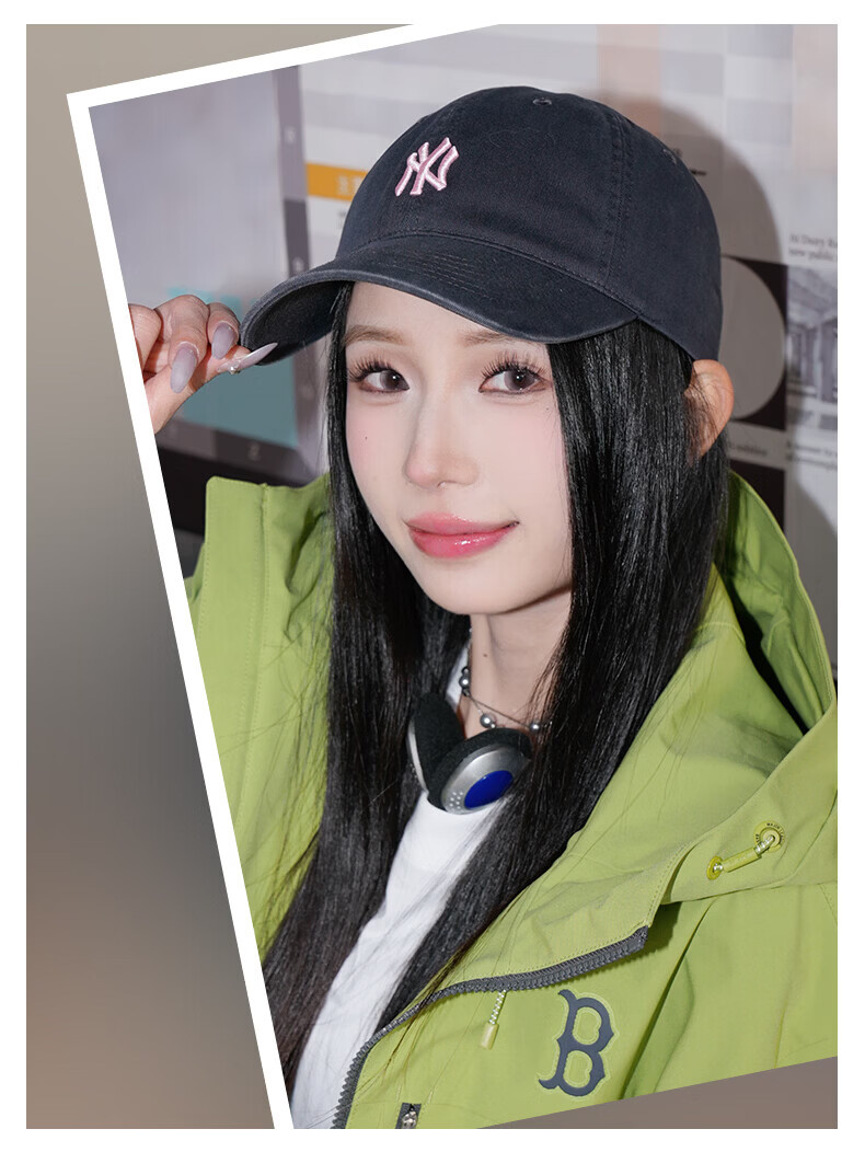 MLB Baseball Cap for Men And Women, Couples' Soft Top Visor Hat, Casual Sports Cap for All Seasons, 3ACP7701N-50BGS 33