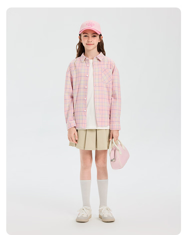 Balabala Kids Long Sleeve Shirt Baby Clothes Boys Girls 2026 New Spring Plaid Shirt Jacket 46