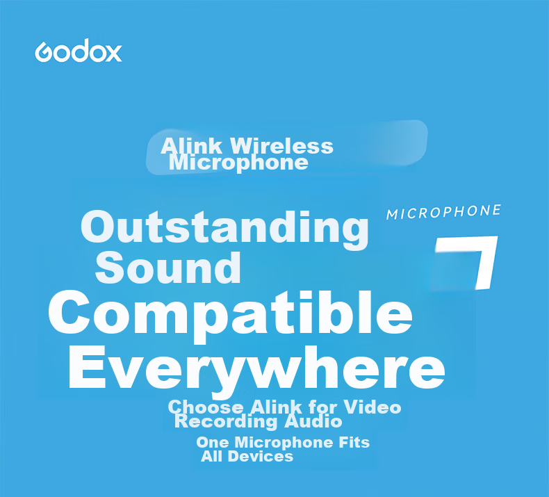 Godox [New] Alink Wireless Microphone Omni-Directional Smart Noise-Cancelling Mic for Video Recording, Compatible with Mobile Phones, Cameras, Computers HSA-S Adapter [Sony Version] 1