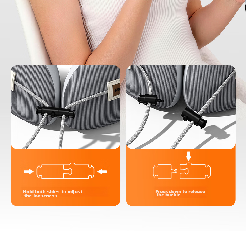 Zhiguozhe U-Shaped Neck Pillow Travel Portable Foldable U-Shape Neck Support Pillow for Airplane High-Speed Train Nap Essential 25