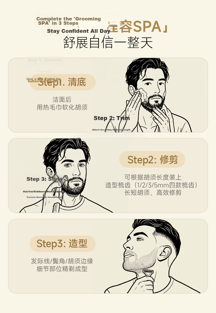 Dreame TBlade Electric Shaver for Men Thick Beard Sensitive Skin Portable Razor Travel Gift Box Birthday Present 8