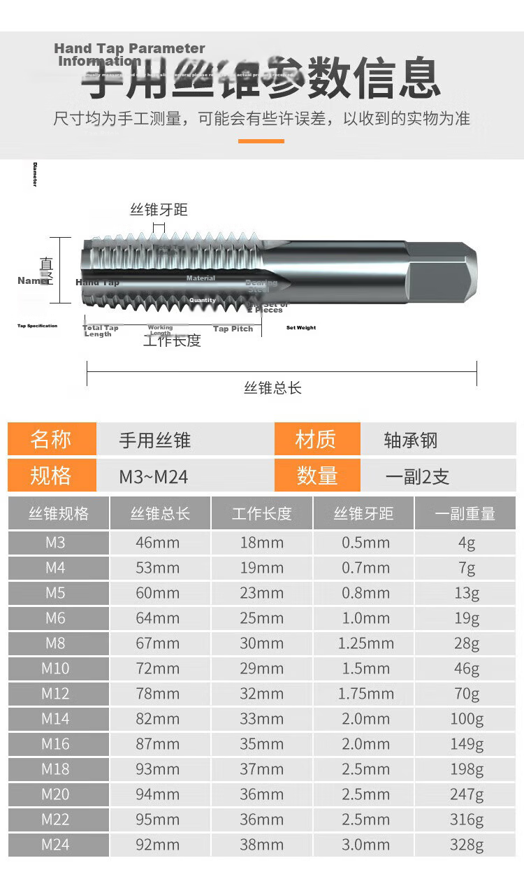 Chugong 9-Piece Tap Set Ratchet Wrench Tapping Tool Kit with Drill Bits High-Speed Steel Tapping Tool 7