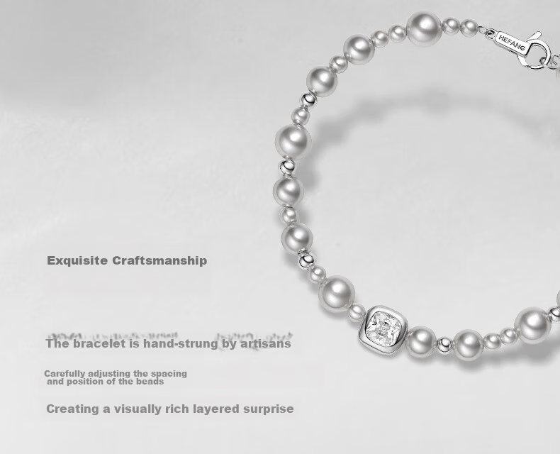 HEFANG Bubble Sugar Cube Bracelet Jewelry Luxury Birthday Gift Qixi Festival Gift for Girlfriend 13