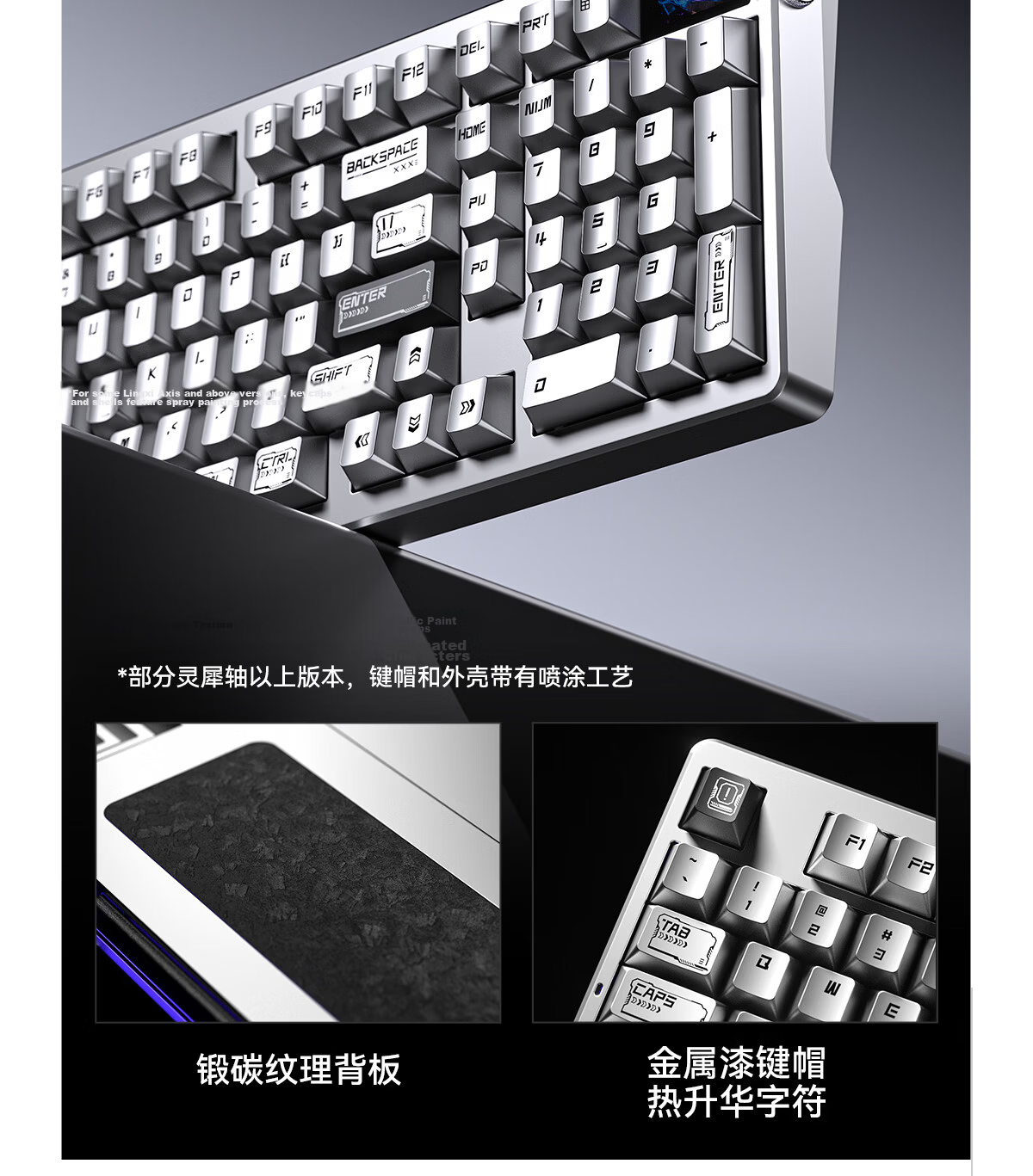 AULA Nova98 Gasket Structure Mechanical Keyboard Custom Dual 8K Tri-Mode Wireless Wired Bluetooth 99-Key Hot-Swappable Gaming Office Moon Rock Gray 12