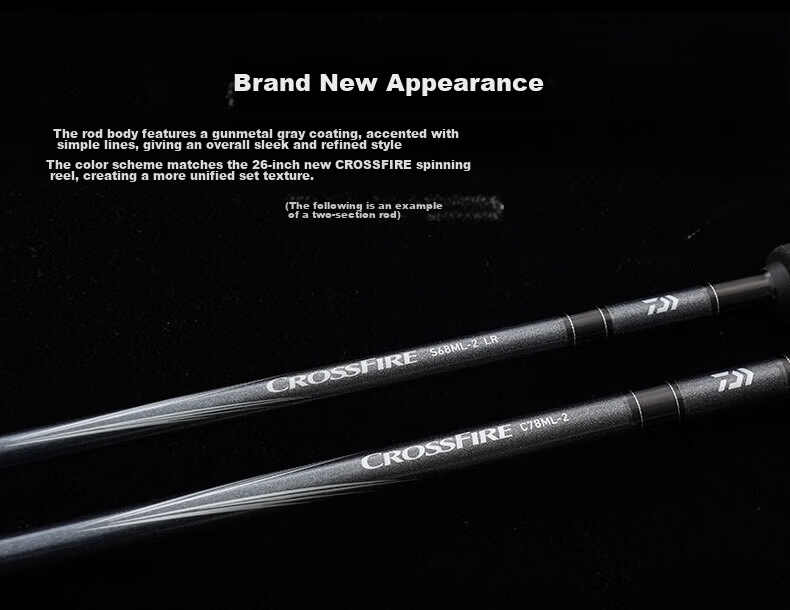 Daiwa 2026 CROSSFIRE Universal Long Casting Lure Rod 1.73m C58UL-2 (2-Piece Ultra Soft Action Gun Handle) 6