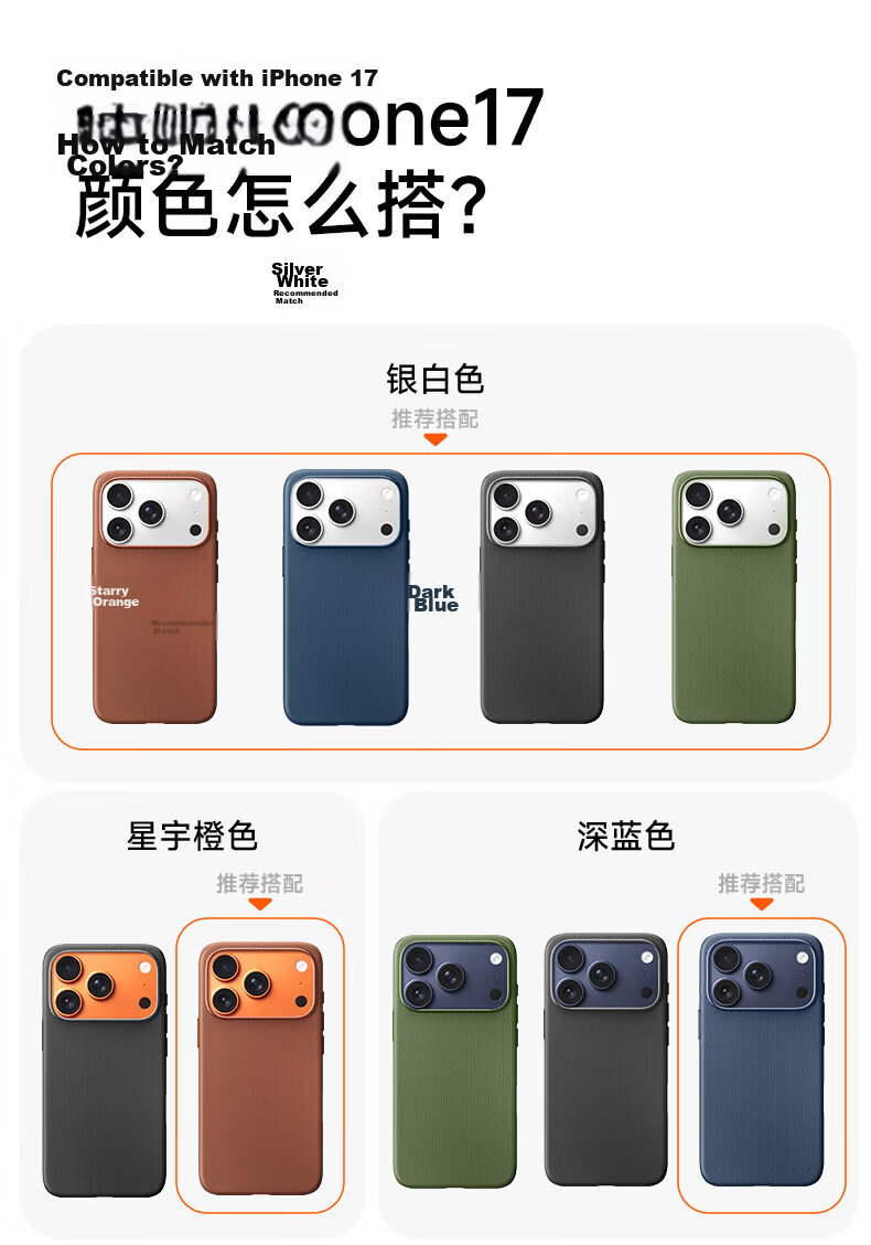 DIVI Apple iPhone 17 Pro Case New Tech Fabric Protective Cover Woven MagSafe Magnetic Shockproof Blue 12