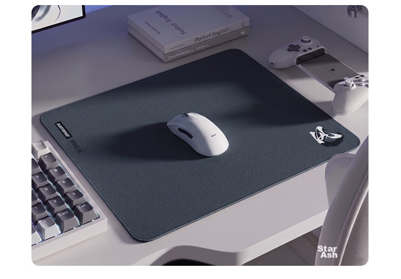 Rantopad Wind Series High-Sensitivity Smooth Thickened Gaming FPS Mouse Pad Microfiber Ultra-Fine Woven Fabric Sunken Edge Large Non-Slip Desk Mat Smoke Rain 15