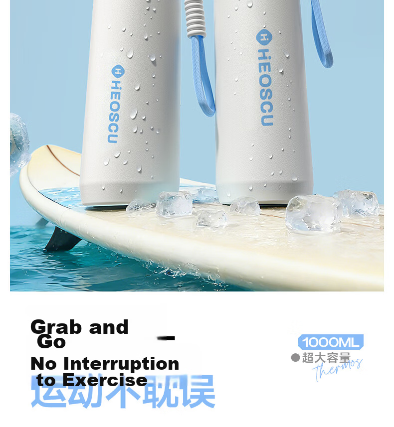 HEOSCU Insulated Water Bottle Cold Spray Cup Large Capacity Straw Cup for Summer School Boys and Girls Ages 6-12 13