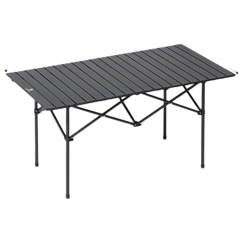 CAMEL Outdoor Portable Folding Aluminum Alloy Table Long Camping Picnic Table 174BL03667 Black