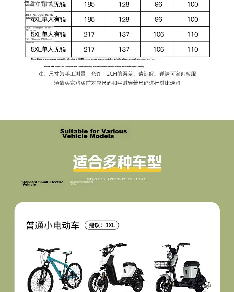 Beimei Double Raincoat for Two People, Extra Large Thickened Full Body Rainproof Motorcycle Rain Poncho for Electric Vehicles, Parent-Child Style with Foot Cover 8