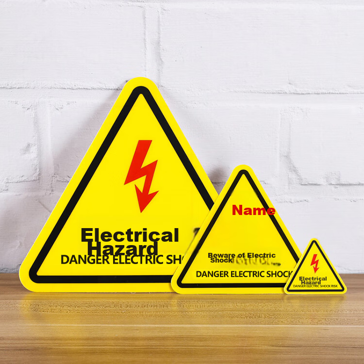 Yiju Changning Electrical Hazard Safety Label Power Distribution Box Workshop Warning Sign 8x8cm 10-Pack 3