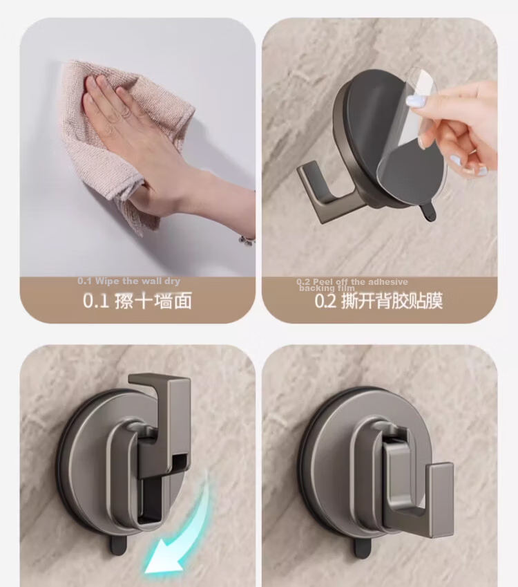 Xinpai Vintage Style No-Drill Wall-Mounted Coat Hook for Bedroom Entryway Cloakroom Door Back Hanging Rack 17