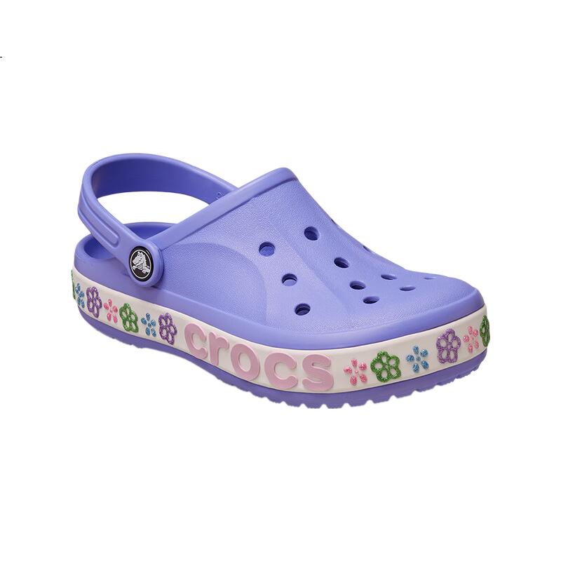 CROCS Bayaka Kids Clog with Floral Cutouts | 211303 Crystal Purple - 5PY 26 (155mm)