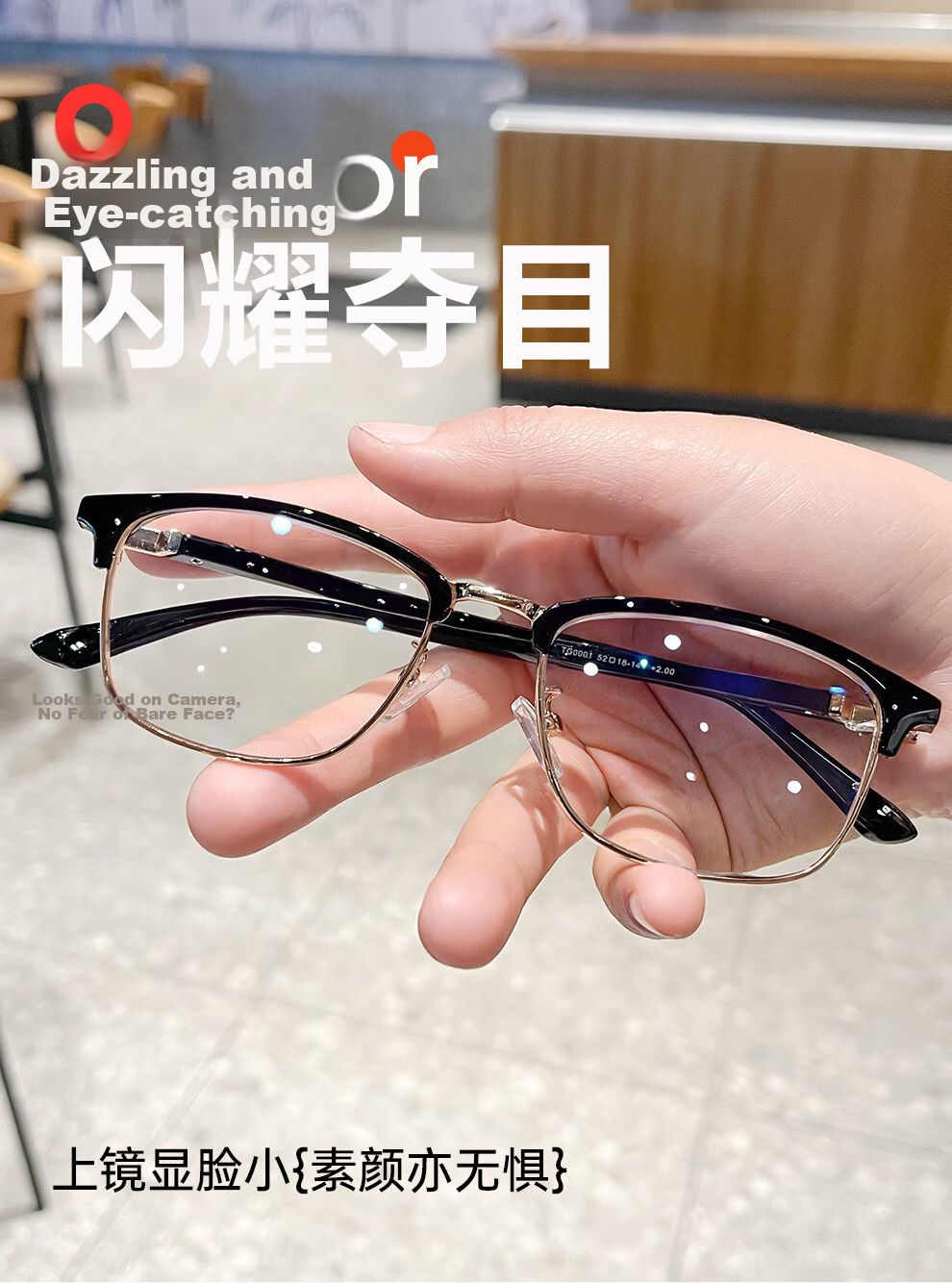 BORSIYZOL Reading Glasses for Men, Sold by JD, High Clarity Anti-Blue Light Official Authentic Reading Glasses 8014, Black, 100 Degrees 1