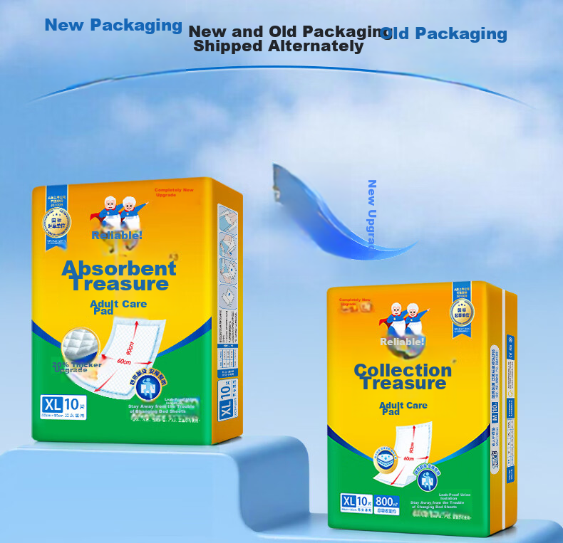 COCO Absorbent Adult Care Pad XL 50 Pieces (60*90cm), Comfortable, Leak-Proof, Elderly Incontinence Pad, Postpartum Pad 2