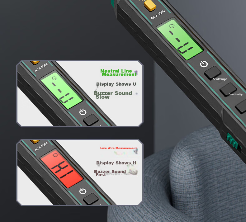 GREENER Electric Tester Pen Multifunction Digital Voltage Detector Screwdriver for Household Leakage and Wire Break Detection 14