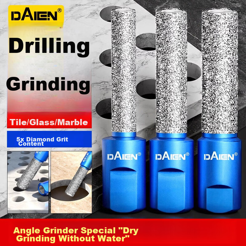 DAIEN Tile Drill Bit 6mm Dry Drilling Marble Ceramic Glass Hole Saw for Angle Grinder