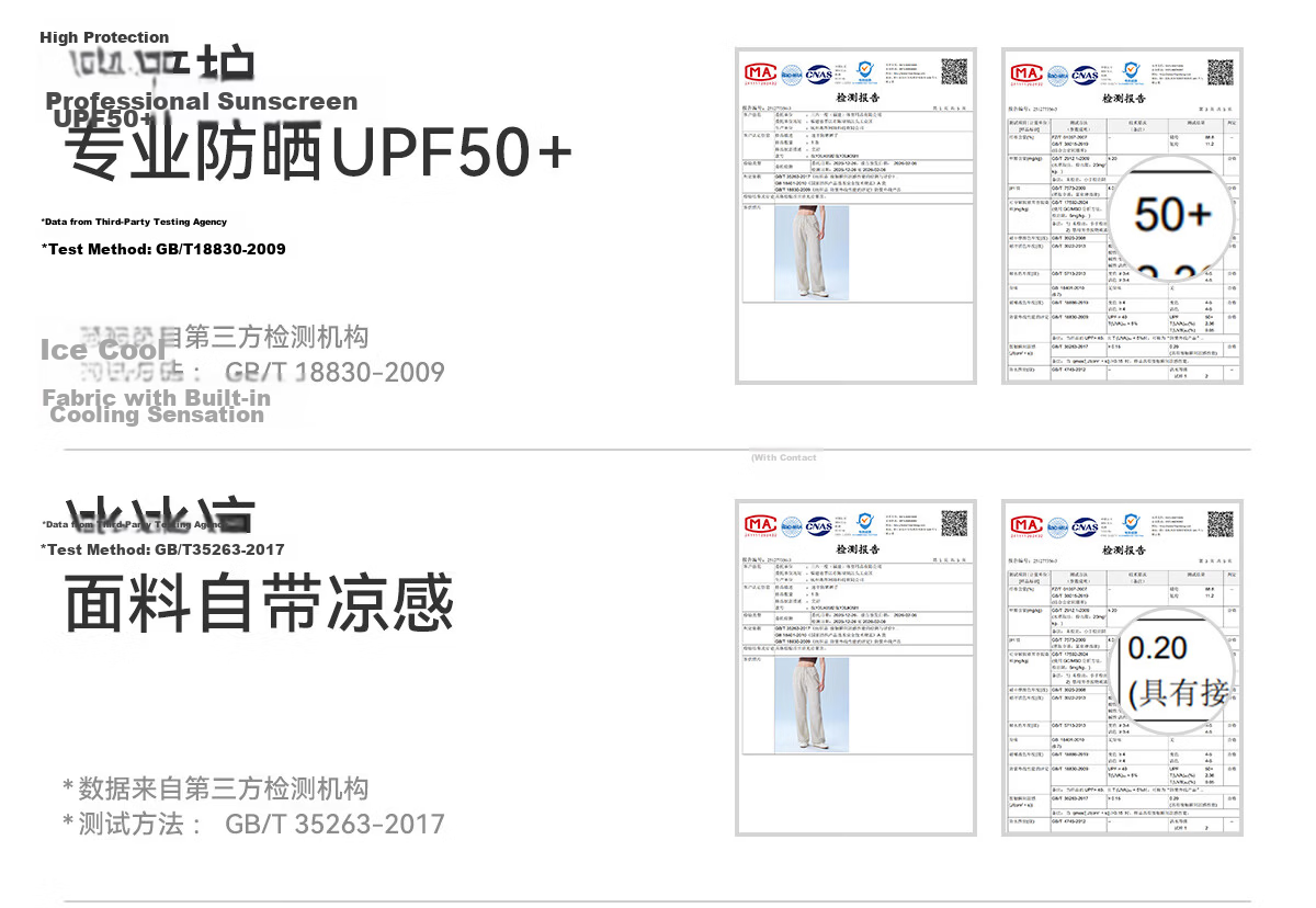 361° Women's Lightweight Outdoor Ice-Cooling Sun Protection Capri Pants Summer Thin Loose Casual Straight-Leg UPF50+ 35