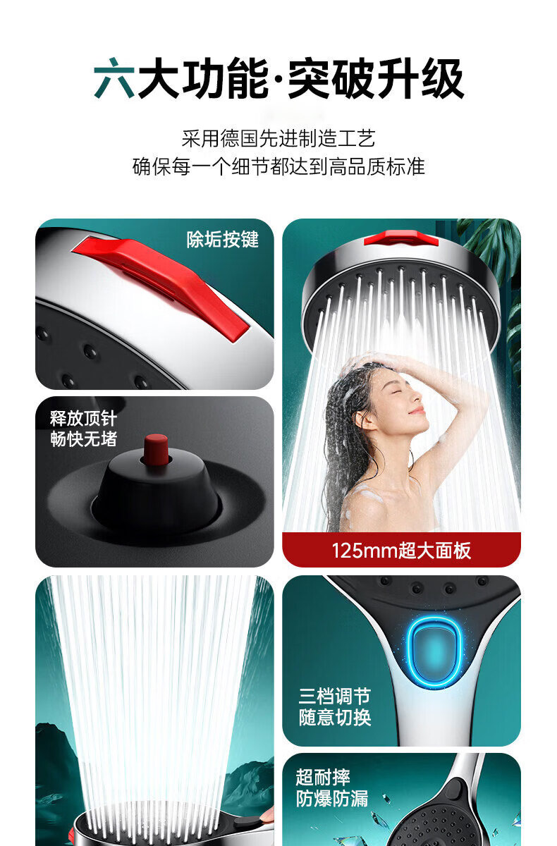 HOMK Seiko Shower Head Set with Hose, High-Pressure Shower Head for Bathroom Bathing, New Model 20