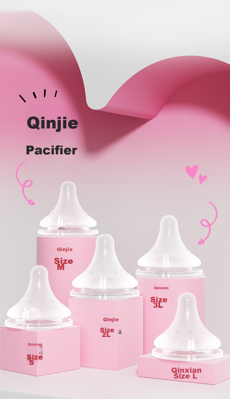 Anpei Universal Wide Neck Nipple Breast Milk Texture 15+ Months 2-Pack (Compatible with Goodbaby/Rikang/Pigeon) 3