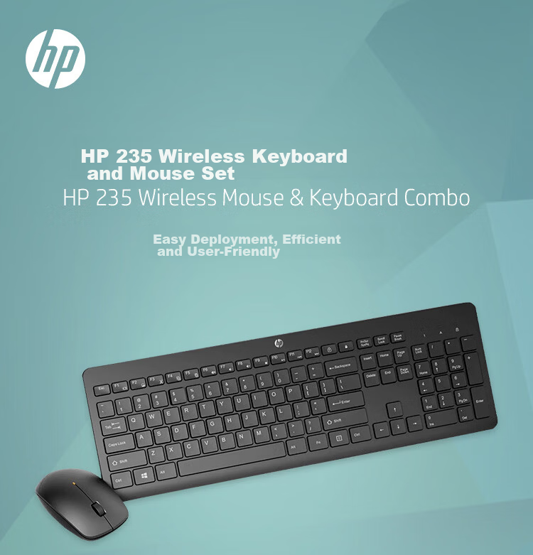 HP Wired Keyboard and Mouse Set USB Plug and Play Silent Office Keyboard and Mouse Full Set for Laptop and Desktop Commercial Use 1