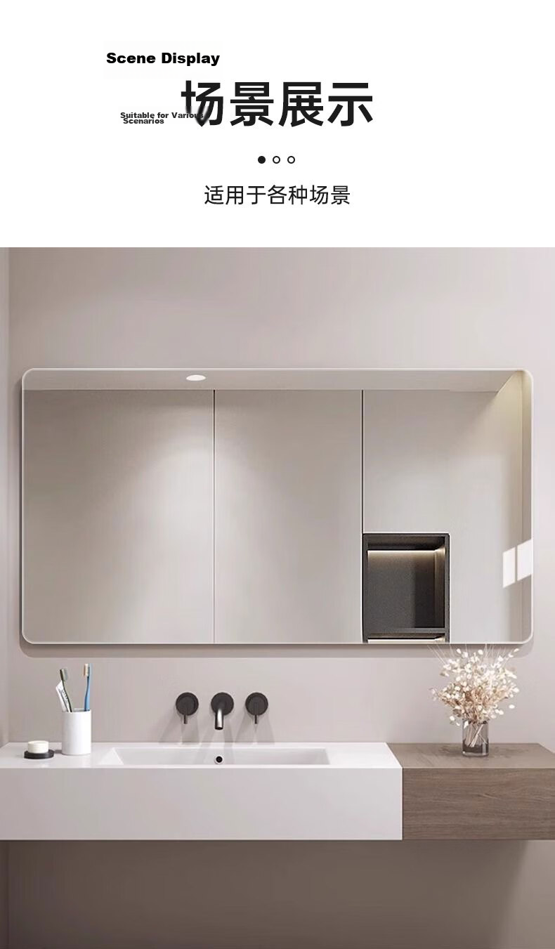 Quanpinwu Acrylic Soft Mirror Wall Sticker Bathroom Full-Length Mirror Self-Adhesive No-Drill 50x70cm 10