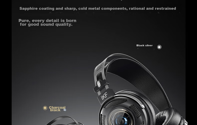 IKF VP7 [KNA Collaboration DiTing Set] Wired HiFi Gaming Headset Over-Ear Esports Headphones Valorant Special Edition Birthday Gift for Boyfriend Carbon Black 49