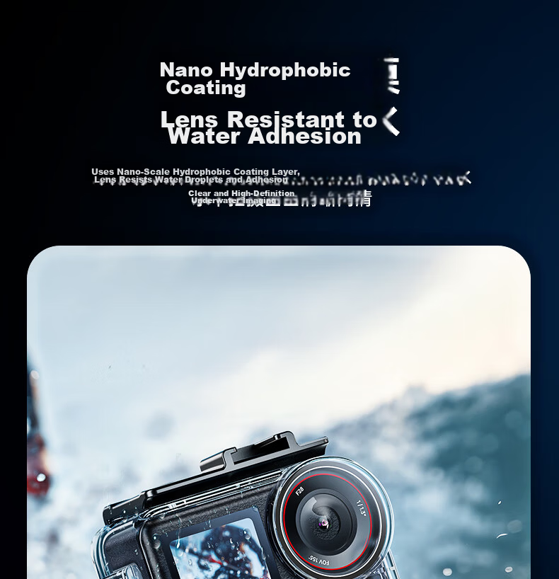 Llano DJI Action5 Pro Diving Accessories 60m Waterproof Case Set for Action4/3 Protective Case Sports Camera Snorkeling Surfing Beach Cycling Skiing Protective Cover 12