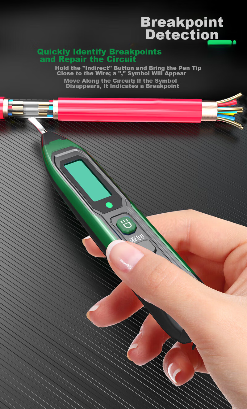 LAOA LA514101 Non-Contact Voltage Tester Pen Inductive Electric Test Pen for Live and Neutral Wire Breakpoint Detection 8