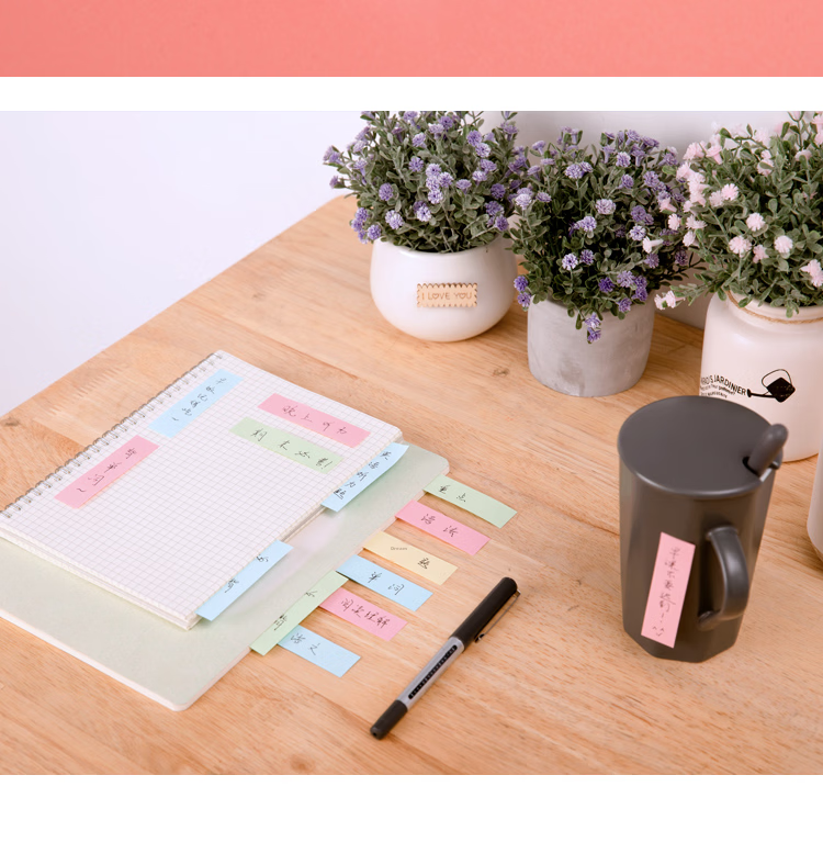 NVV 200 Sheets 5-Color Fluorescent Film Index Labels, Colorful Sticky Notes, Bookmarks, Memo Pads, Classification Markers, Page Dividers, Memo Pads BL-03 Pull-Out Box Packaging 14