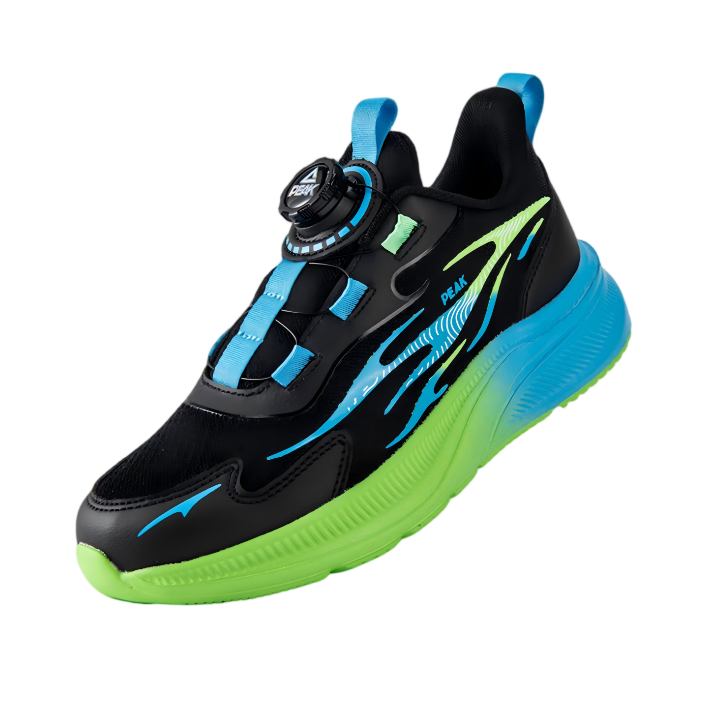 PEAK Children's Sports Shoes, Running Shoes for Teenagers And Older Kids Aged 6-12, Casual Shoes, Size 38, Dark Night Black