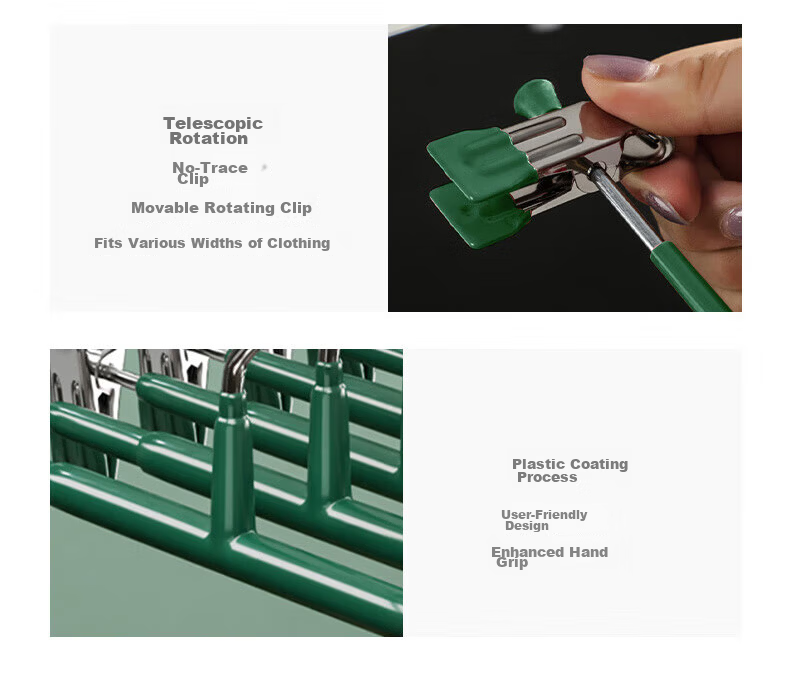 40,000km Strong Grip Non-Marking Wide Thickened Pants Hanger Clips for Home JK Uniform Skirt Storage Clips 14