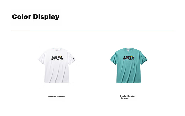 Anta Couple Casual Short Sleeve Unisex Summer Quick-Dry Breathable Printed T-Shirt 172538108 4