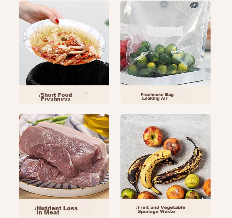 Baijie Food Grade Vacuum Sealer Bags 15x20cm 50pcs Food Vacuum Seal Storage Bags Packaging Bags Preservation Bags Compression Storage Bags 5