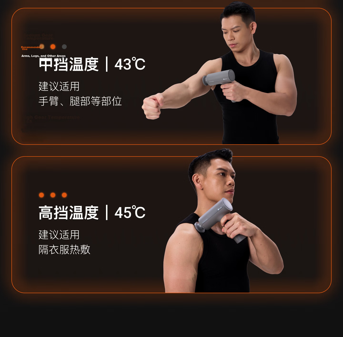 Keep Heat Therapy Fascia Gun New Massage Device G3 Professional Edition for Relaxing Shoulders, Neck, Waist, Back, and Thigh Muscles Fitness Massager - Dark Gray 24