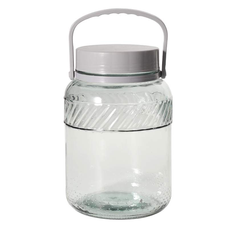 BJ Glass Jar for Infusing Liquor, Pickling, Enzyme Fermentation, Storage, And Fruit Wine Making, 3L Capacity