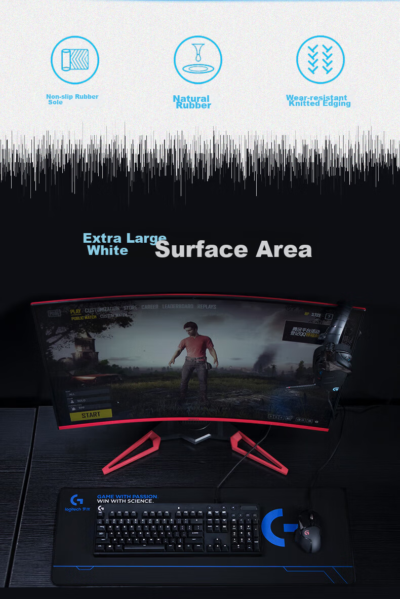 G Gaming Mouse Pad G Series Extended Large Desk Mat (800*300*3mm) 2
