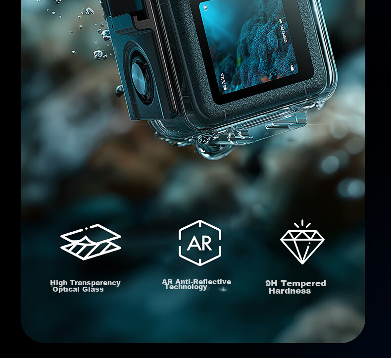 Llano DJI Action5 Pro Diving Accessories 60m Waterproof Case Set for Action4/3 Protective Case Sports Camera Snorkeling Surfing Beach Cycling Skiing Protective Cover 10
