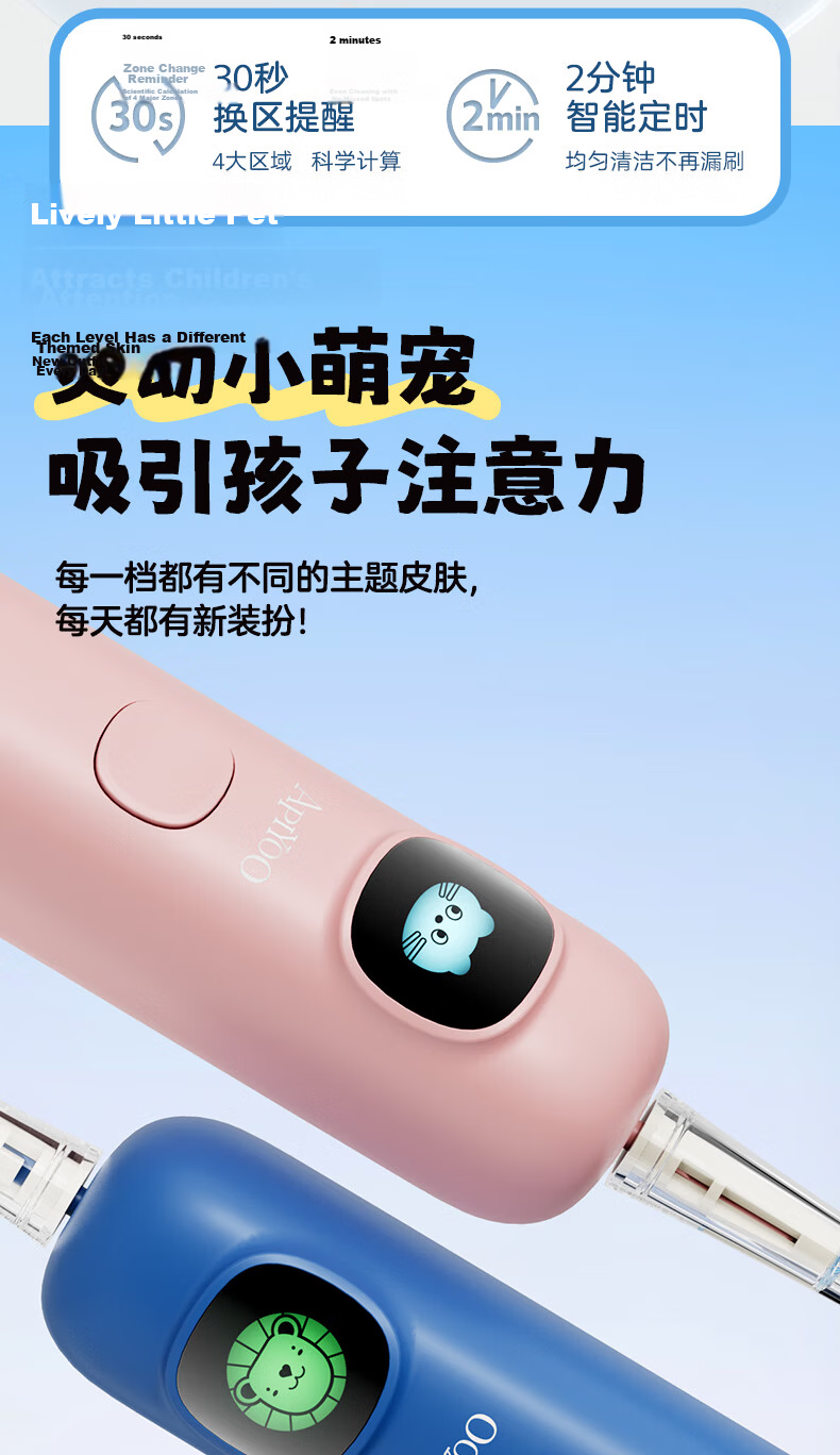 ApiYoo A9pro Kids Electric Toothbrush with Real-Time Voice Reminder, Soft Bristles for Gum Care, Suitable for Children Ages 3-15, Boys and Girls, Children's Day Birthday Primary School Graduation Gift 14