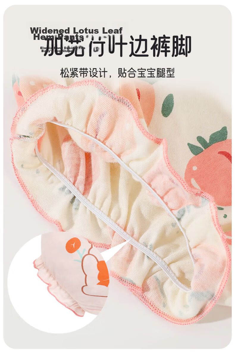 Aibao Baby Bread Pants Girls Pure Cotton Triangle Shorts Children's Underwear Training Pants 4-Pack Ice Cream 100 Size T291 5